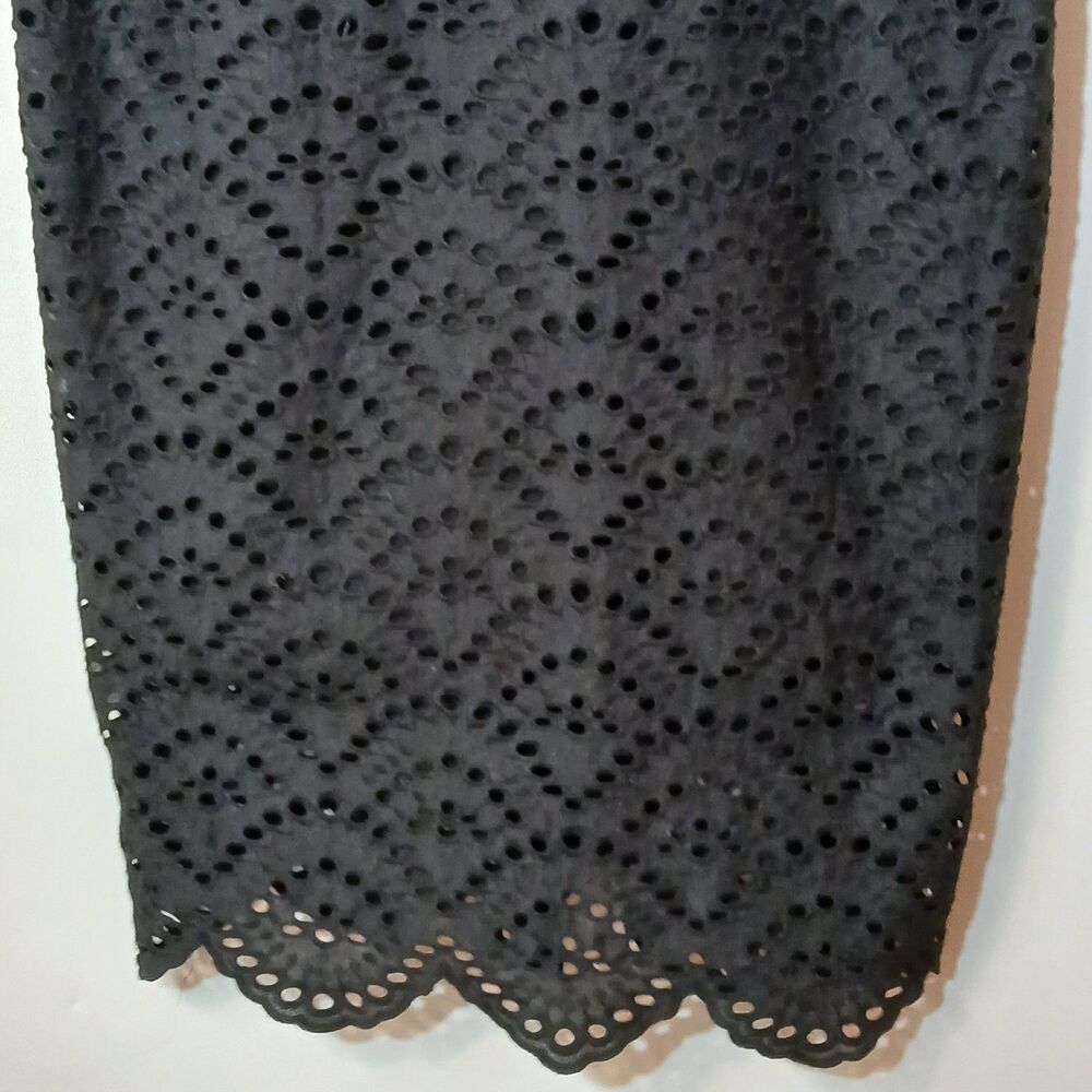 Bardot Sofia Womens Size 8/M Black Eyelet Lace Embroidered Cocktail Party Dress - Picture 4 of 14